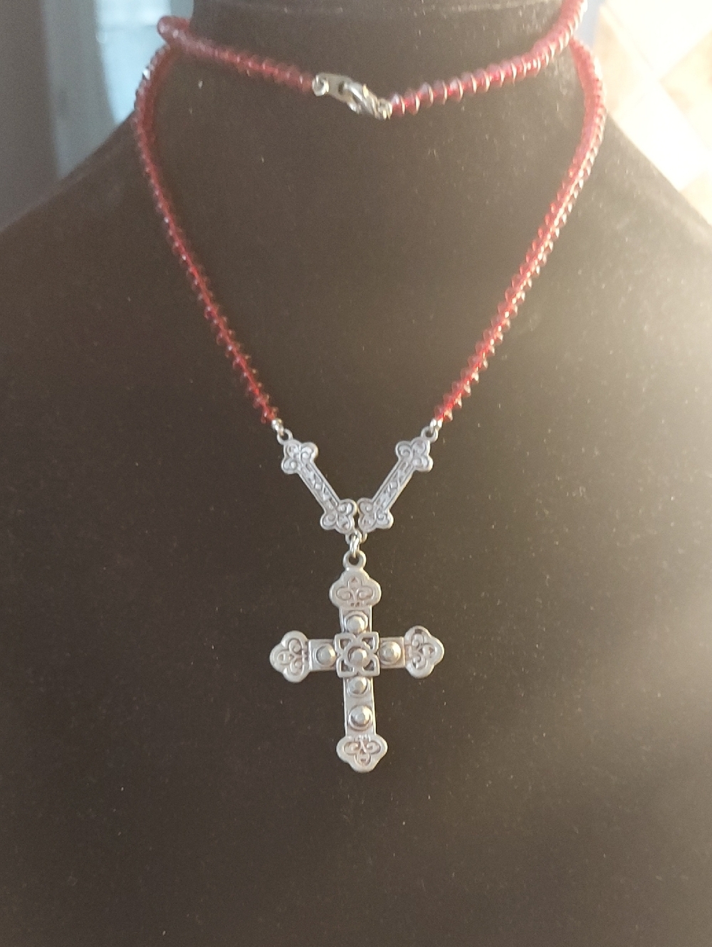 Pewter Cross Necklace